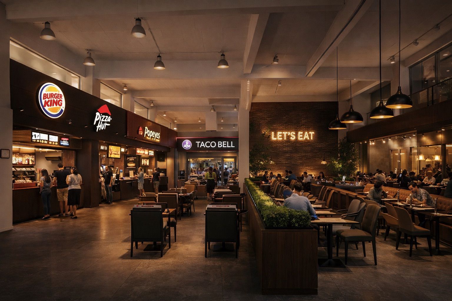 Palace Road vision — premium multi-brand food court